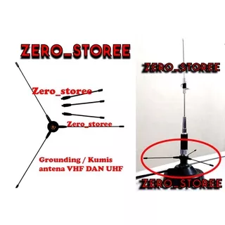 GROUND PLANE ANTENA HT Penambah jarak radio ht rig kumis antena radio antenna dual band kumis v2r VHF UHF Grounding antena Radial Radiall GroundPlane Antenna