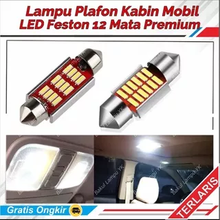 LAMPU LED PLAFON KABIN MOBIL KAPSUL FESTON 12 TITIK SMD POWER BRIGHT HEMAT DAYA UNIVERSAL: AVANZA XENIA JAZZ BRIO MOBILIO AGYA CAYLA KIJANG INNOVA VIOS ERTIGA BR-V HR-V CR-V PAJERO FORTUNER VELLFIRE ALPHARD DLL