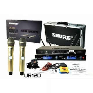 Mic Wireless Shure UR12D / UR 12D Free Hardcase 2 Mic Handle