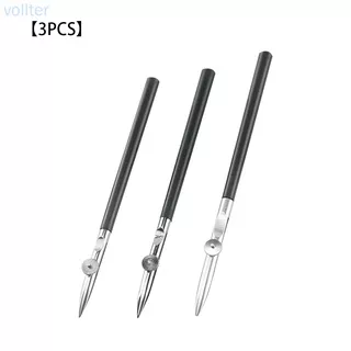 VOLL 3pcs Straight Line Drawing Pen Set Ink Fluid Painting Adjustable Metal Ruling Pen Art Tools