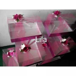 KOTAK HANTARAN PINK 1 set isi 6 kotak