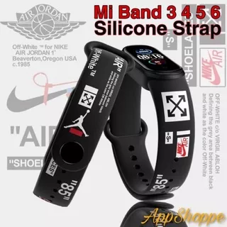 Mi Band 6 5 4 3 Silicone TPU Strap NIKE AIR JORDAN Design XIAOMI Band