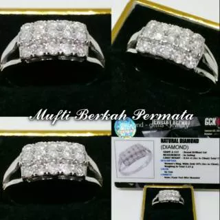 Cincin Emas Putih Berlian Eropa Spesial Wanita Natural Europe Diamond Women Special Ring