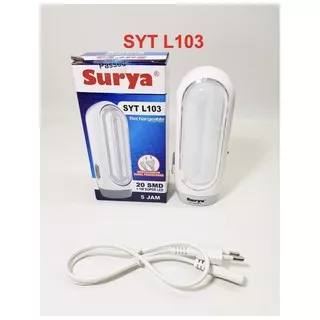 Lampu Emergancy + Senter LED 20 SMD + 1 Watt Surya SYT L103 / L-103