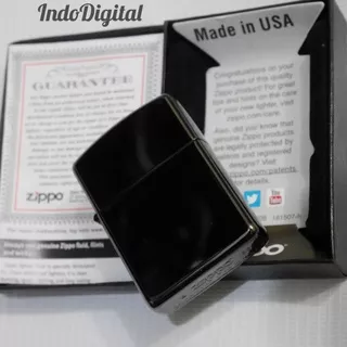 korek zippo black ice ebony hitam glosy glossy korek mewah kekinian hits grade original