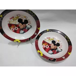 Best Seller>> PIRING MELAMIN KARAKTER MICKEY MOUSE LET`S GO