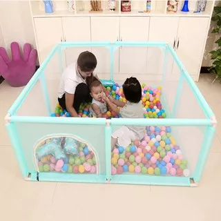 GOGO CM-O19 Mainan Anak Kolam Keranjang Mandi Bola Ring Basket Tenda Pagar Bermain Pengaman Bayi