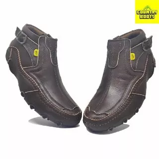 Sepatu Pria Kulit Asli Sepatu Kulit COUNTRYBOOTS GAZEN BROWN ORIGINAL Sepatu kerja Sepatu Nongkrong