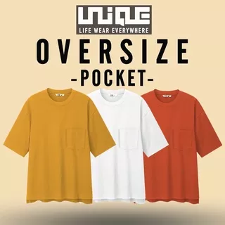 UNIQUE - (Pocket Series) Kaos Polos Oversize Pocket Cotton Combed 24s Pria & Wanita Tshirt Oversized Korea Croptop Hypbeast