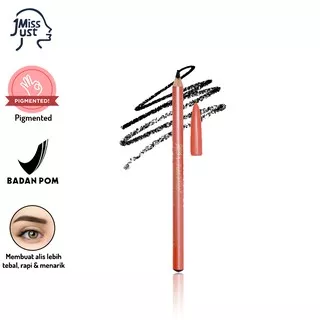 Just Miss Pensil Alis Eyebrow 1 g Eyebrow Pencil Pigmented Kosmetik Perona Alis BPOM JUS-311 Hitam