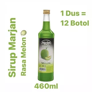?Sirup Marjan Melon 460ml | 1 Dus - 12 Botol Botol | Sirup Rasa Melon Marjan Hijau ijo?