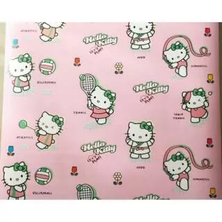 Wallpaper sticker Hello Kitty / HK Sport uk:45 cm x 9 meter / Walpaper dinding