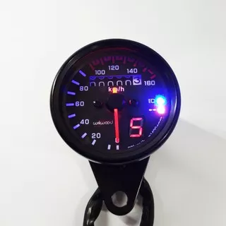 Speedometer Variasi Tabung Indikator LED Gear Spidometer Digital Odometer Kilometer Jarum