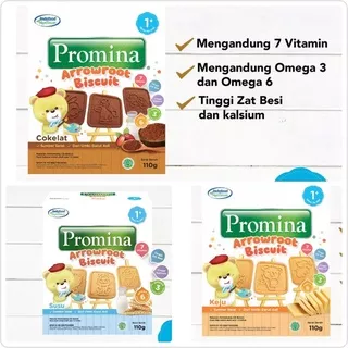 Promina Cookies Arrowroot Keju Susu Coklat Biskuit Snack Bayi Cemilan Sehat Anti  GTM MPASI