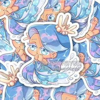 Sea Fairy Cookie - Cookie Run Kingdom Ovenbreak Stiker Sticker Fan Merchandise