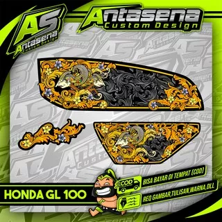 Striping GL 100 Herex Racing Stiker Motor Variasi Honda GL 100 Sticker Decal Custom 2