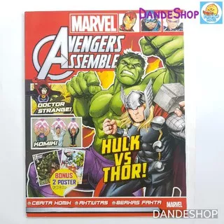 Marvel Avengers Assemble - HULK VS THOR - Buku Komik Info + Poster