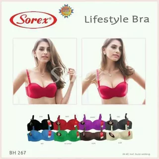 Bra Wanita Sorex Lifestyle 267 Bra Seemles Busa Tebal Bh Cewek Robot Dengan Kawat Half Cup