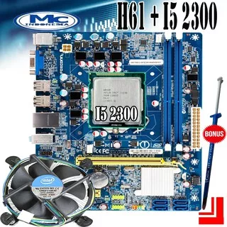 Motherboard Mobo Mainboard H61 Foxconn + Processor Intel i5 2320 + FAN