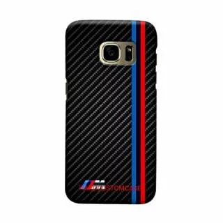 BMW M Logo Carbon Stripes Samsung Galaxy S7 Edge Custom Hard Case