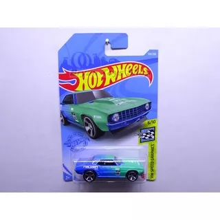 Hot Wheels 69 Copo Camaro Falken Biru Hijau