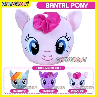 Bantal Boneka Kepala Muka Karakter My Little Pony Pinkie Pie Rainbow Dash Twilight Sparkle