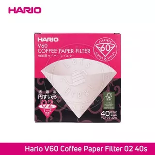 HARIO PAPER FILTER 02 ISI 40 LEMBAR WHITE / HARIO PAPER FILTER 02-40S KERTAS SARING KOPI