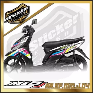 MIO STICKER STRIPING MIO J - STIKER MOTOR YAMAHA MIO J LIST VARIASI HOLOGRAM AR 04 RACING