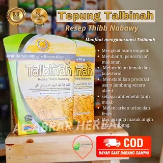 Tepung talbinah Resep Thibb Nabawy 400gr + 40gr|talbinah|talbinah tepung gandum obat maag