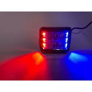 Lampu tembak led cwl mini strobo 6 mata 3x3 strobo biru merah lampu sorot