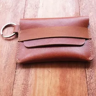 Dompet Stnk Kulit Asli Sapi Pull Up Warna Tan (Gantungan STNK)