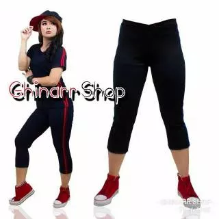 [Ghinarr Shop] setelan kaos senam aerobic jumbo big size XXXL XXXXL XXXXXL baju pendek+celana pendek