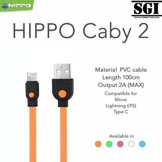 Kabel Data Hippo Caby 2 Lightning 200 cm Original Apple Iphone 5 6 7 8 X Plus Ipad Mini 2 3 Charger