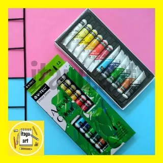 V-TEC Cat Akrilik 6 ml ACRYLIC COLOUR SET 12 warna