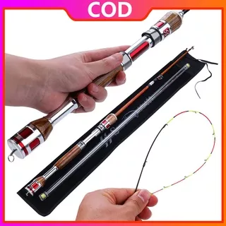 Sougayilang Joran Pancing 1.2M Fiber Karbon Spinning Fishing Rod For Air Asin Fishing Rod Udang Fishing Rod