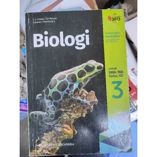 BIOLOGI KELAS 3 XII SMA KURIKULUM 2013 : PRATIWI ERLANGGA ORIGINAL cover katak ijo