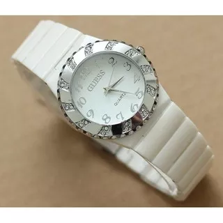 JAM TANGAN WANITA CHANEL DIAMOND WHITE SILVER