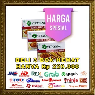 Vitayang Bekatul Beras Merah Solusi Alami untuk turunkan kolesterol & lemak darah 1Box isi 30 Caps