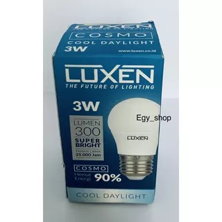 Lampu LED 3watt luxen terang dan hemat energi garansi 1 tahun putih/kuning