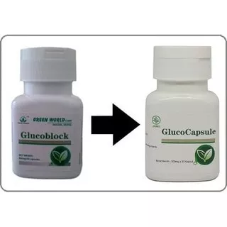 Glucoblock Capsule GlucoCapsule Green World/ Obat Diabetes/Gula