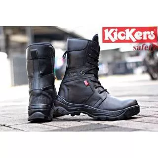 SEPATU PDL PDH Hitam Boots Safety Kickers Pria Boot POLRI TNI Satpam Satpol PP Touring Tracking GM01