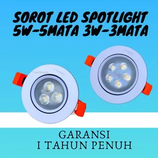 LAMPU CEILLING LED SOROT SPOTLIGHT 3W 5W GARANSI 2 TAHUN