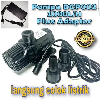 Pompa Air Celup Mini DC12V DCP002 plus ADAPTOR 1000LH Hidroponik