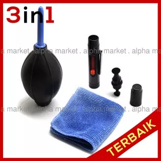 CLEANING KIT 3 7 IN 1 SET BLOWER LENSPEN LENS PEN KAIN LAP MICROFIBER K&F Concept Pembersih Lensa Kamera Lens Debu Camera Laptop DSLR Mirrorless Professional SLR Canon Nikon Sony Fujifilm Olympus Panasonic Lumix Xiaomi Gopro Case Tempat Memory SD Card