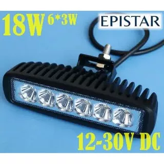 Promo Lampu LED 18W STRIP-1 DRL EPISTAR LED SPOT 6X 3W CAR & MOTORBYKE - Pu Limited