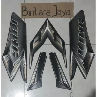 Sticker Lis Striping Yamaha RX King Tahun 2008-2009 Hitam Emas Gold