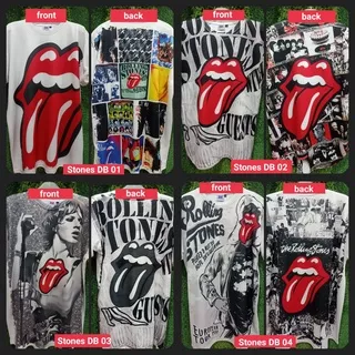 KAOS MUSIK ROLLING STONES SERIES 01-04, kaos TAG THAILAND, KAOS DISTRO FULL PRINT BOLAK BALIK ROLLING STONES, SEDIA UKURAN Big Size Ukuran Jumbo gambar MICK JAGGER ukuran XL, XXL XXXL XXXXL