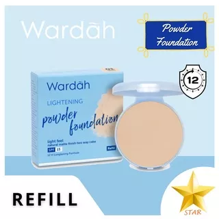 ORIGINAL Wardah Refill Lightening Powder Foundation TWC Two Way Cake Light Feel Isi Ulang