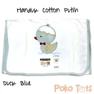 Libby Baby Towel Cotton Putih Handuk Bayi Anak Bordir