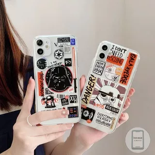 Casing Soft Case iPhone 11 12 Pro Max 7 8 6 6s Plus XR X XS MAX SE Trendy Brand Star Wars Cover